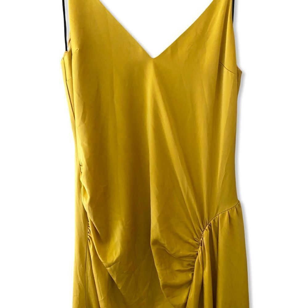 NWT NBD Evangeline gown yellow gold midi slip dress Revolve M - Picture 9 of 10